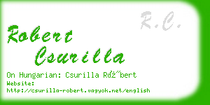 robert csurilla business card